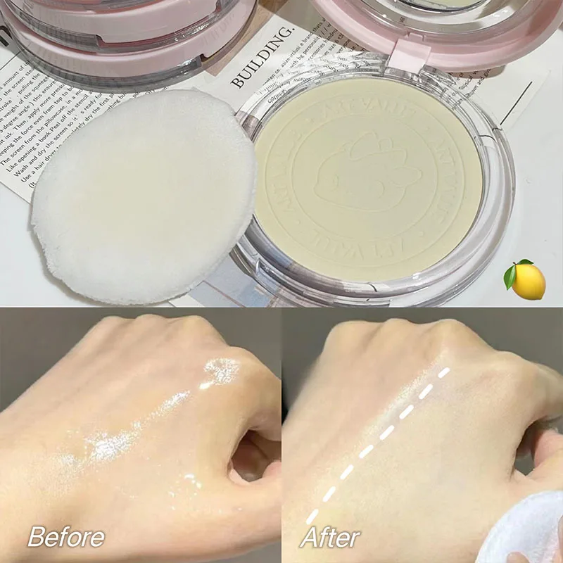 Прозрачная мягкая пудра для лица прессованная с контролем жирности натуральная