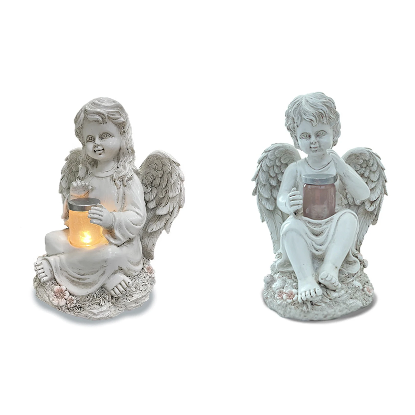 

Светодиодный светильник на солнечной батарее, смоляный ангел, рукоделие, водонепроницаемый уличный садовый светильник для лужайки, двор, и...