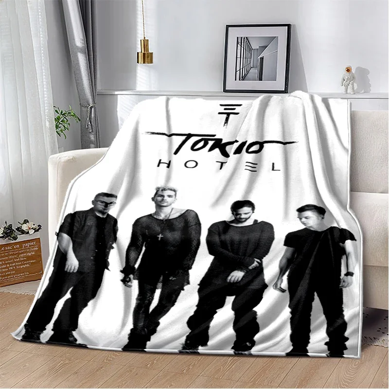 Фото Одеяло Bill Tom Kaulitz Tokio Hotel Rock Band 2025 в новом стиле, мягкое одеяло для дома, спальни, кровати, дивана, детский подарочный чехол №1