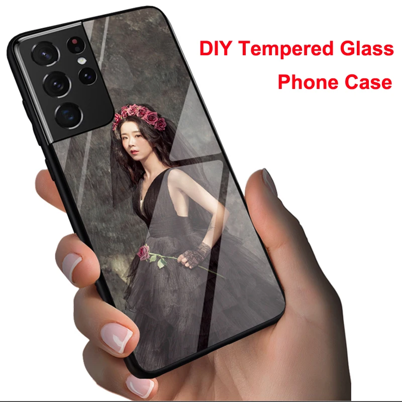 Фото Чехол из закаленного стекла для Samsung Galaxy S22 S21 S20 FE Ultra S10 S9 S8 Note 20 10 Plus 5G A52S A51 A71 A50 №1