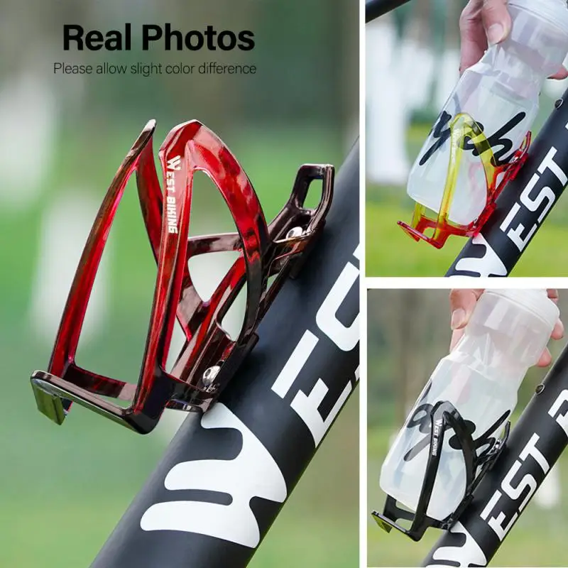 

Universal Bicycle Bottle Cages Bike Bottle Holder Bicycle Colorful Gradient Brackets For Mountain Road Cycling Accessories