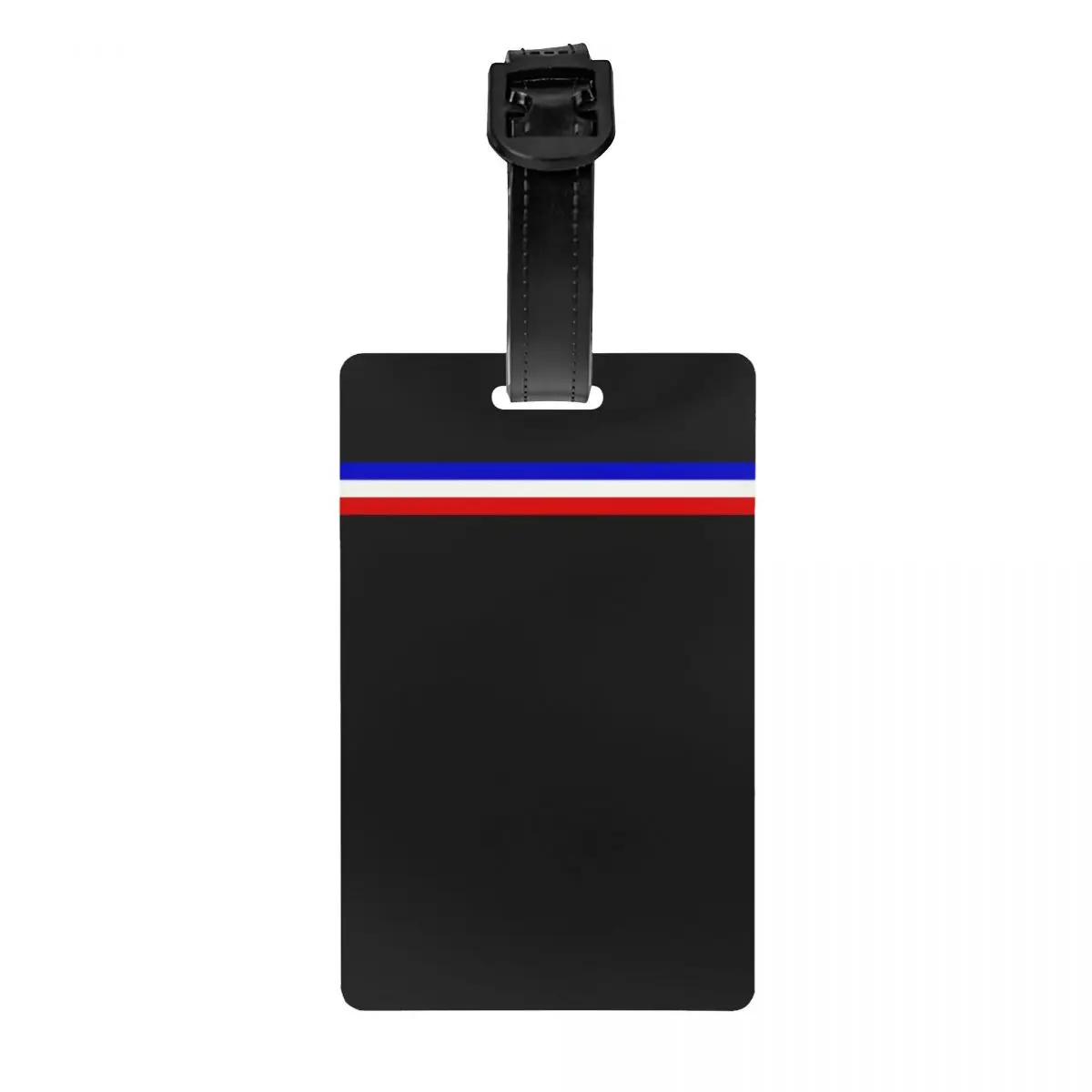 

Custom French Flag Stripes Luggage Tag With Name Card France Patriotic Privacy Cover ID Label for Travel Bag Suitcase