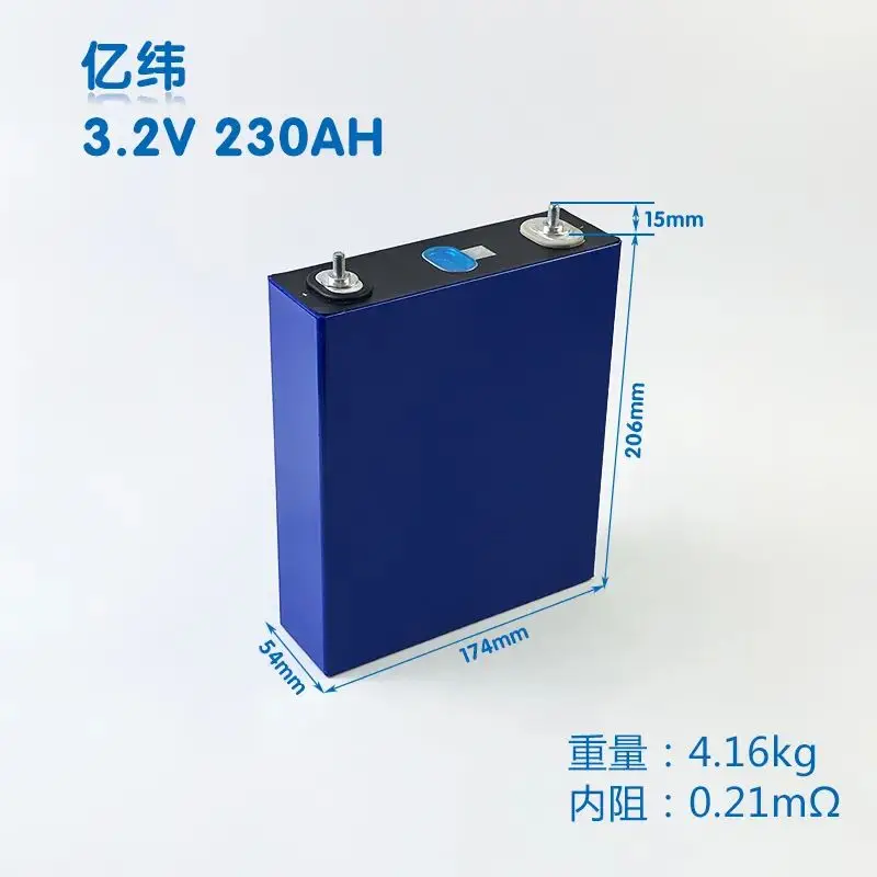 

Grade A New 3.2V 230ah Lifepo4 Cells Lithium Iron Phosphate rechargeable Battery Prismatic EVE LF230 for Solar Storage System