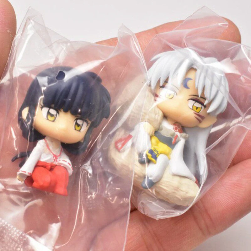 Фото Кабель для передачи данных Bandai Inuyasha Hug Data Cable Gacha Mini Q-version, фигурка, мультяшный декоративный сувенир, детская игрушка-модель, подарок на день рождения №5