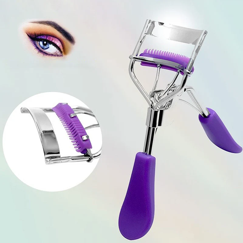 

1PC Lady Professional Eyelash Curler With Comb Tweezers Curling Eyelash Clip Cosmetic Eye Beauty Tool