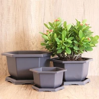 office decor filter water plastic home planter plant pot succulent box hexagon flower pots
