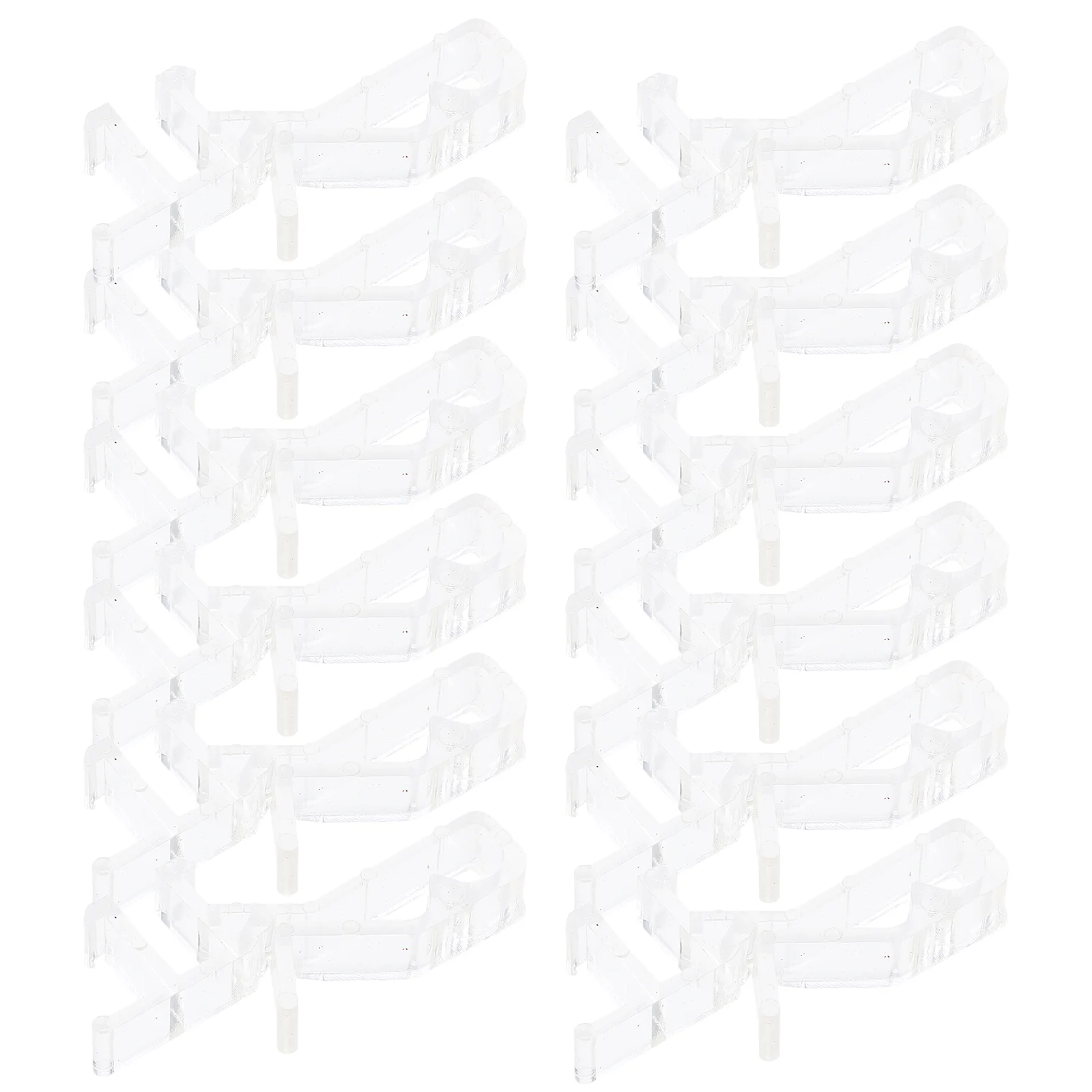 

12 Pcs Piece Replacement Blind Clips Valance Sheer Curtain Retainer Accessories Acrylic Vertical Clear