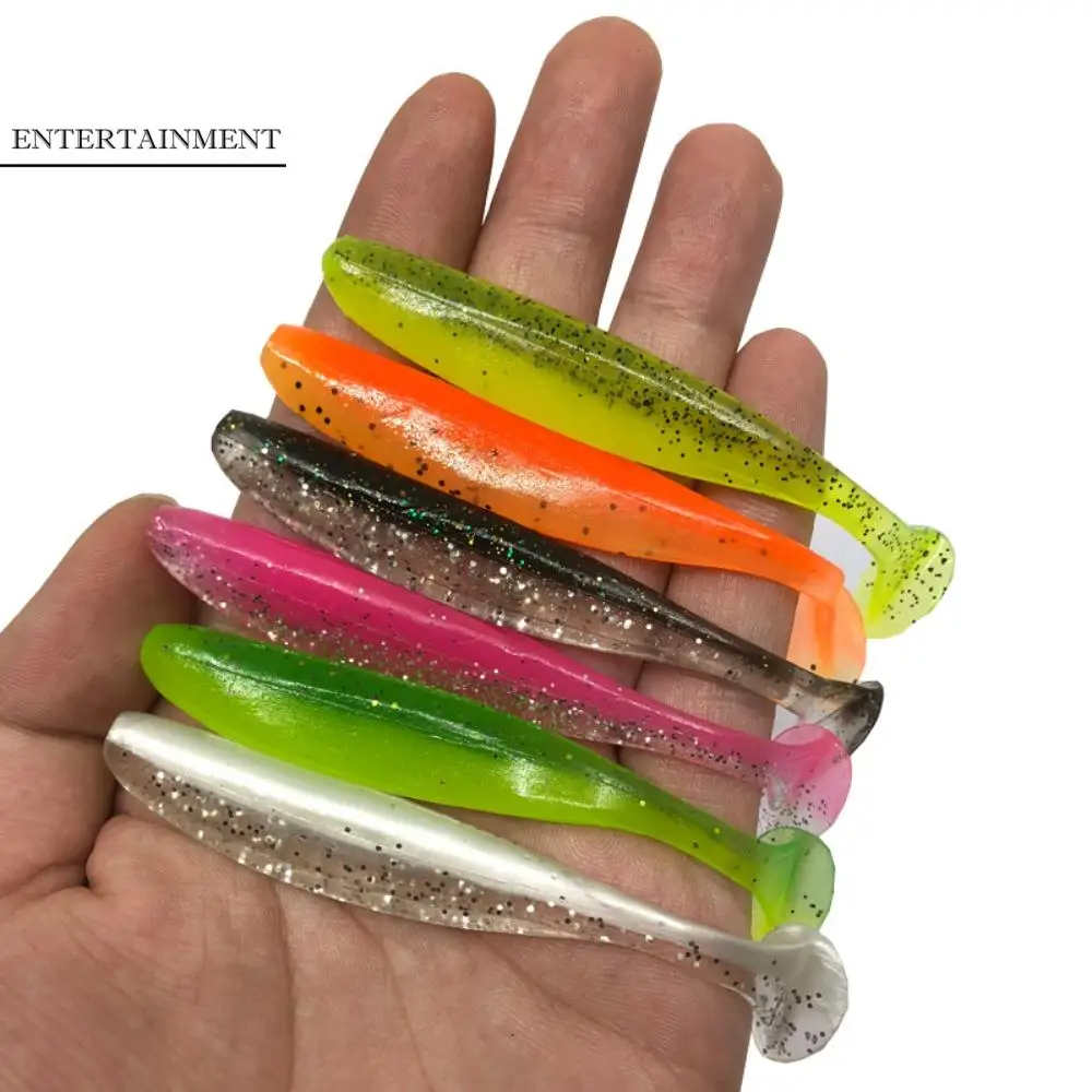 

10Pcs/Lot Soft Lures Silicone Bait For Fishing 5cm 7cm/9cm Double Color Carp Artificial Soft Lure Wobblers Swimbait Tackle