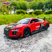 msz 124 audi r8 lms red racing car model kids toy car die casting and toy car sound and light boy car gift pull back