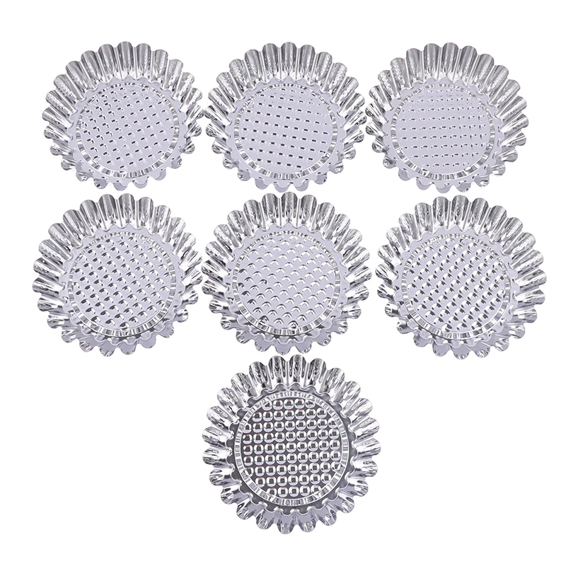 

1/6Pcs Reusable Stainless Steel Cupcake Egg Tart Mold Round Cookie Pudding Mould Nonstick Cake Egg Baking Mold Pastry Tools