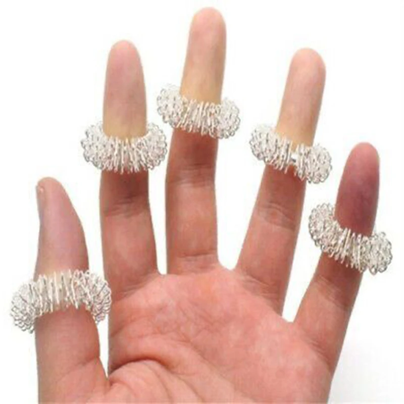 

1 pc Finger Ring Toy Stress Relief Sensory Spring Fingers Autism Anti Stress ADHD Toy Kids Finger Acupressure Massage Ring