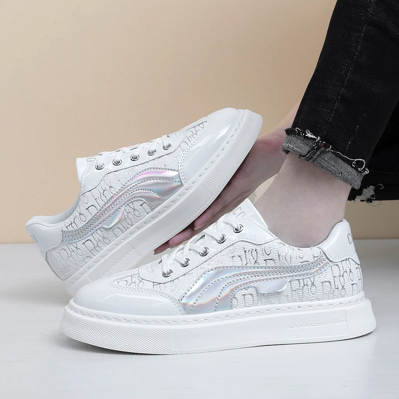 Мужские кроссовки на толстой подошве черные дышащие повседневная обувь для