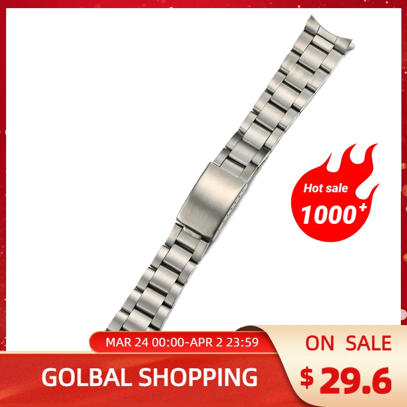 20mm 316L Stainless Steel Brush Oyster Dive Watch Bracelet Band Strap Fit For RLX enlarge