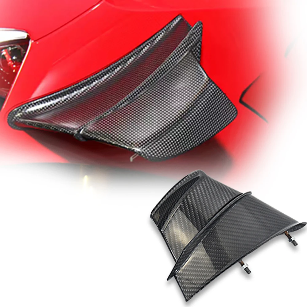 

For PANIGALE V4 V4S V4R CARBON FIBER WINGLETS (OEM DESIGN) Winglets Aerodynamic Wing Kit Spoiler 2018-2020