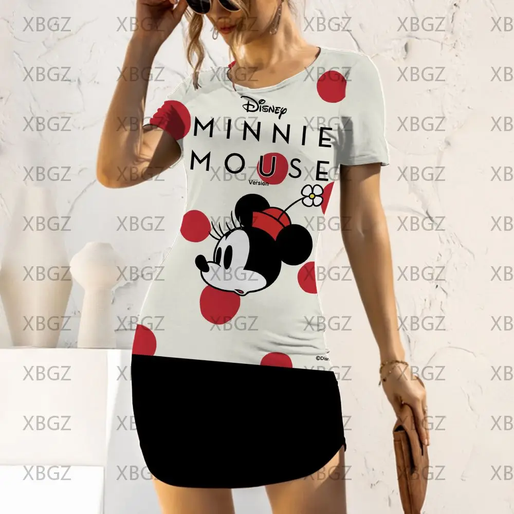 Minnie Mouse Y2k Mickey Dresses Gala Print Sexy Dress Disney Women 2022 Fashion Evening Mini Prom Elegant Bodycon Party Luxury