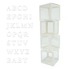 Прозрачные воздушные шары в виде букв в коробке, украшение для вечеринки в честь Дня рождения ребенка, свадьбы, имени ребенка, воздушные шары в коробке, воздушные шары для вечеринки