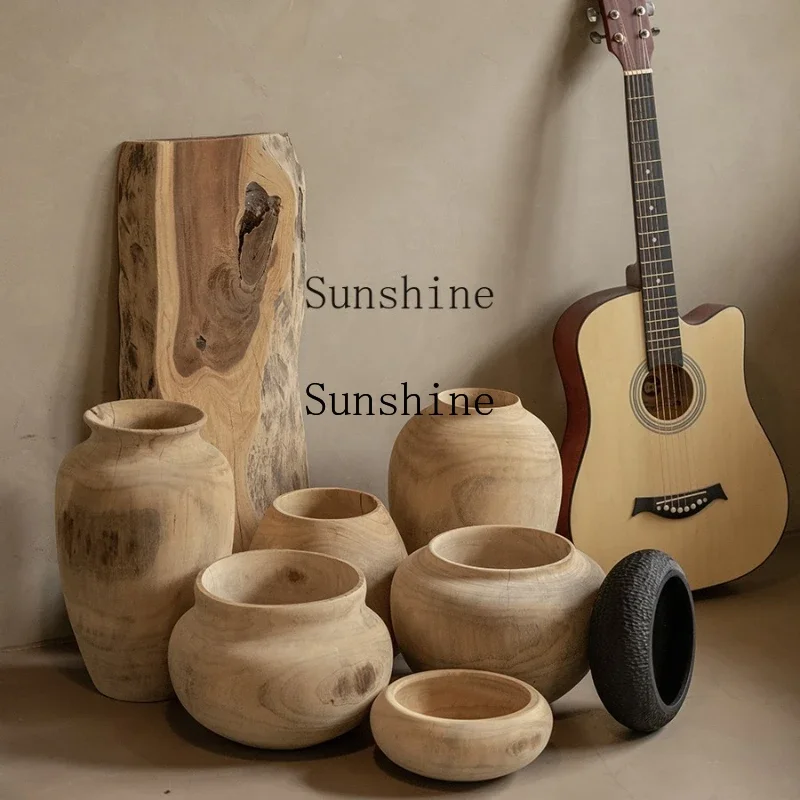 Ваби Sansan Ароматная камфорная посуда для цветов Деревянная банка от пола до Ваза