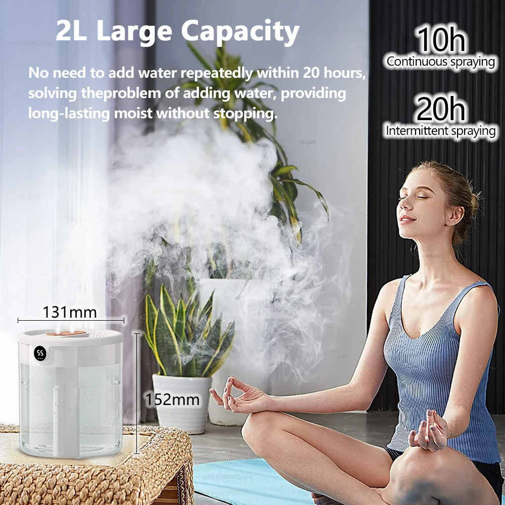 Увлажнитель-Ароматизатор воздуха с двойным распылителем 2 л