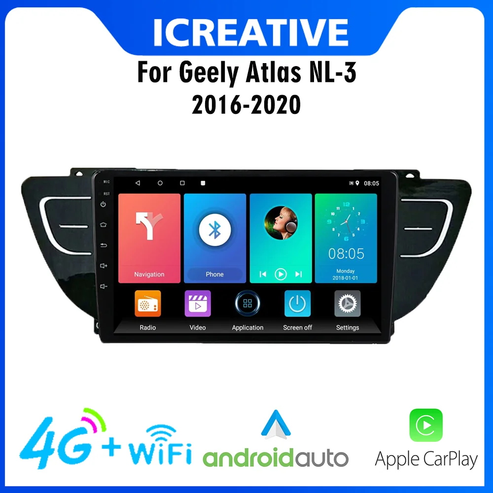 

2 Din For Geely Atlas NL-3 2016-2020 Android 4G Carplay Autoradio Car Stereo WIFI GPS Navigation Multimedia Player Head Unit