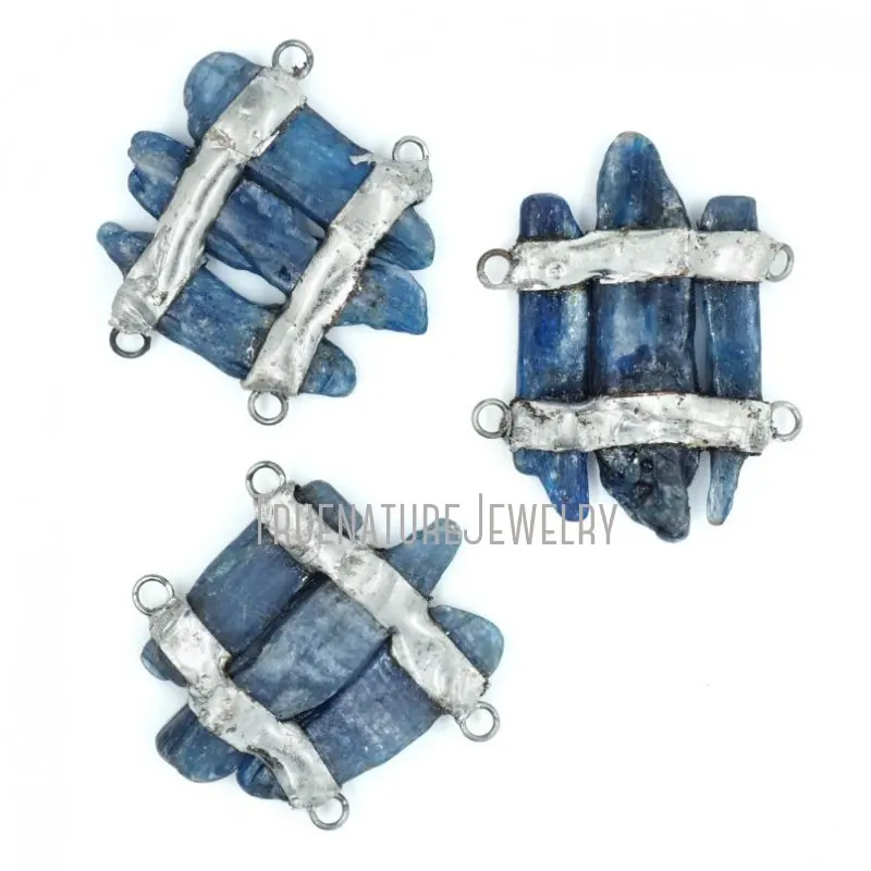 

PC34380 натуральный камень, припаянный кулон, необработанный кианит, свободная форма, соединитель неправильной формы 38x35 мм