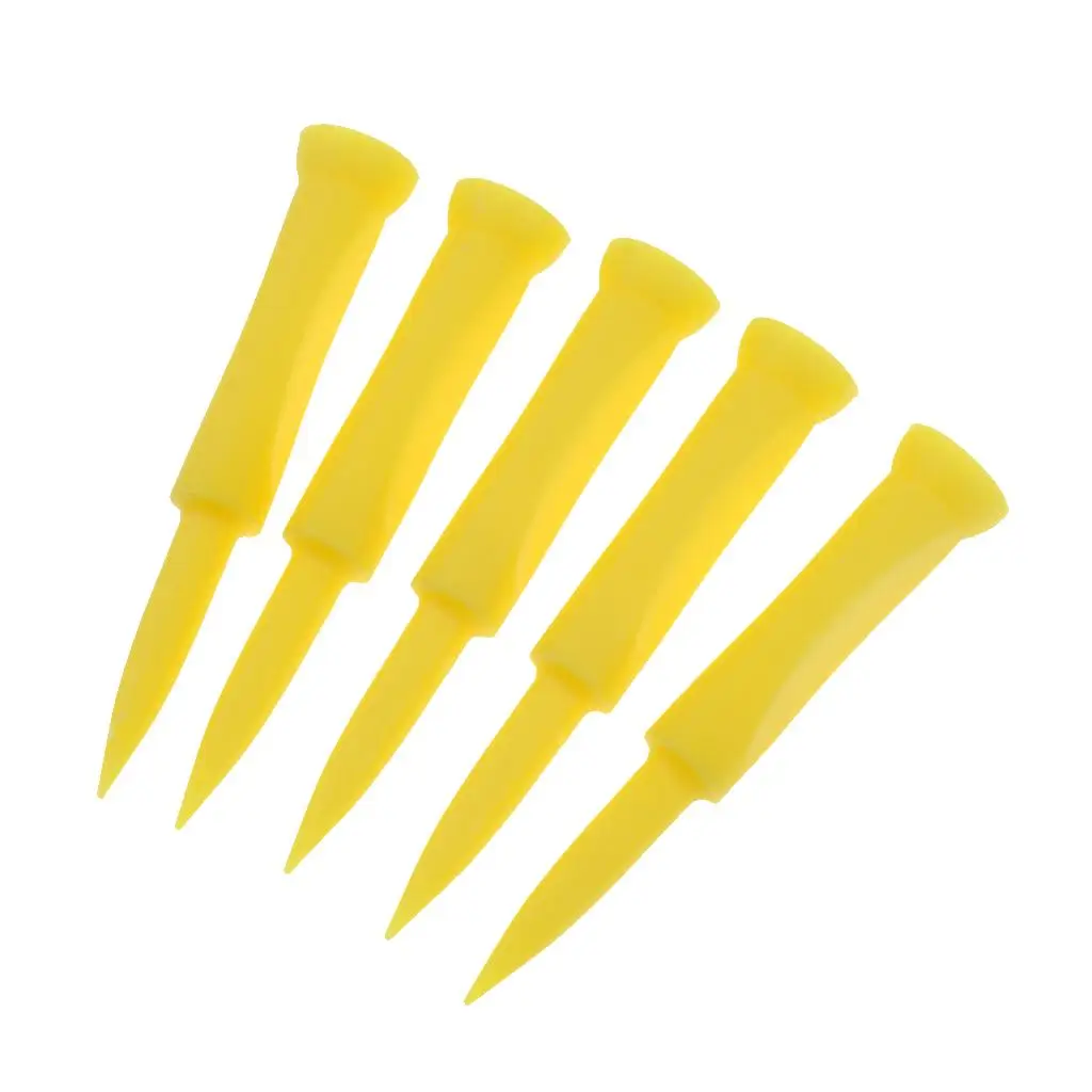 

5 Pieces Castle Golf Tee 70mm Yellow - Golfer