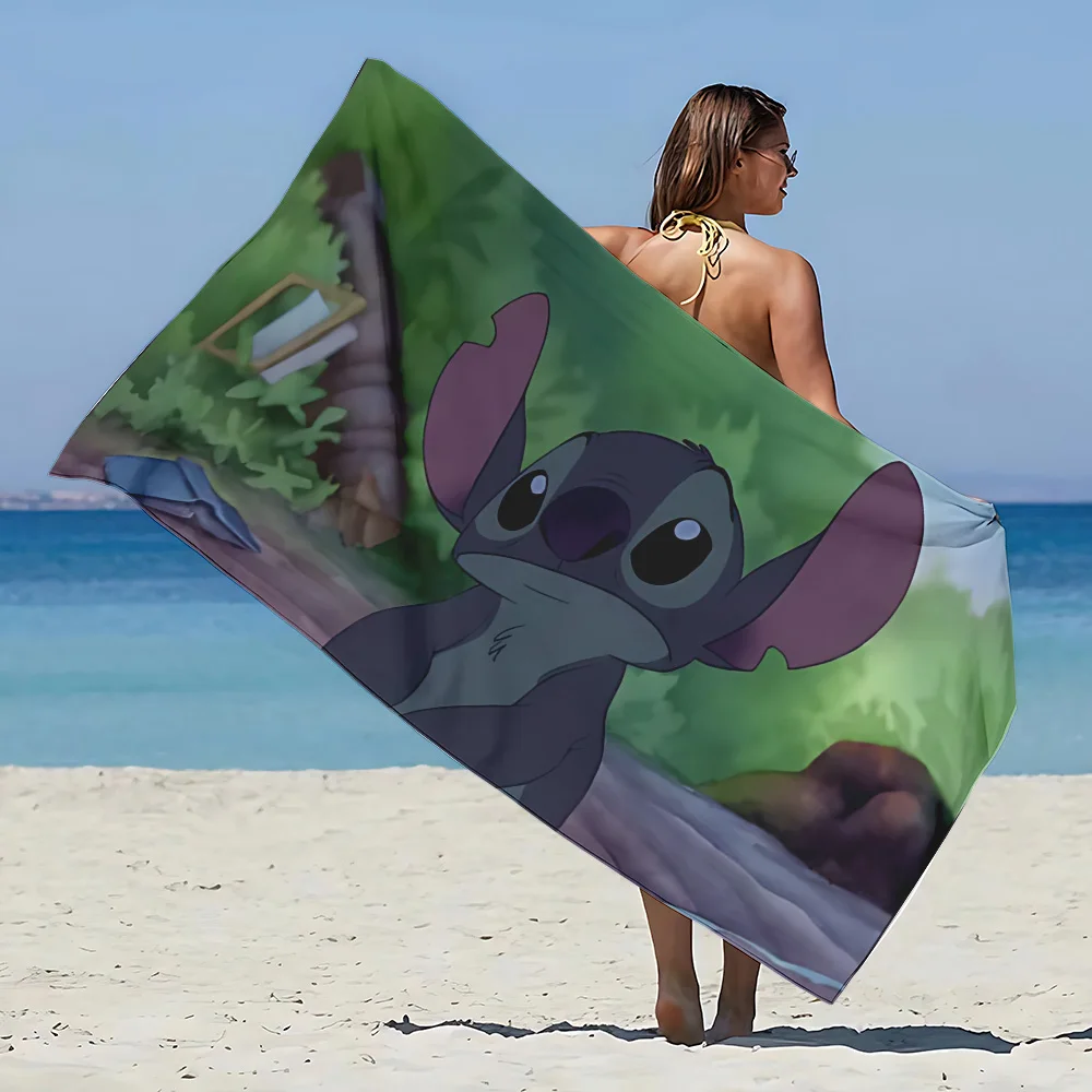 Мультяшное S-образное пляжное полотенце из микрофибры без песка быстросохнущее