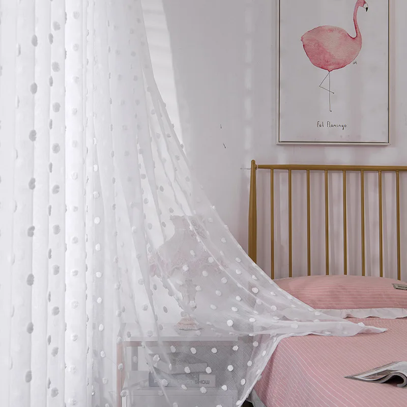

Curtains for Living Dining Room Bedroom Simple Modern Fresh Embroidery Flowers Princess Room Bedroom Children's Room Windows