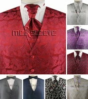 factory direct sale top quality silk custom made wedding vest set