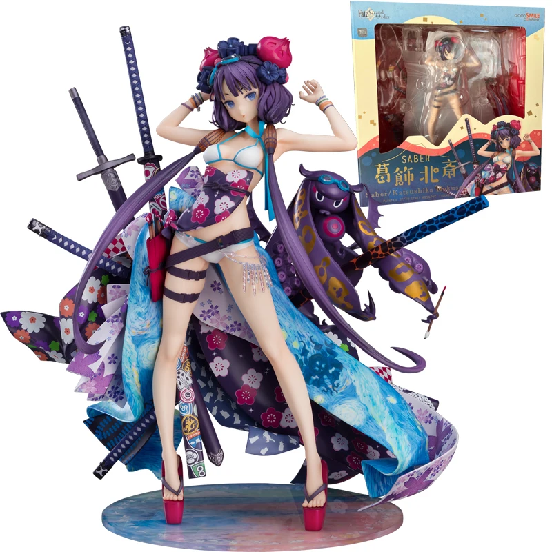 

In Stock Original GOOD SMILE Katsushika Hokusai Fate/Grand Order Swimwear Anime Figure Model Collecile Action Toys Gifts