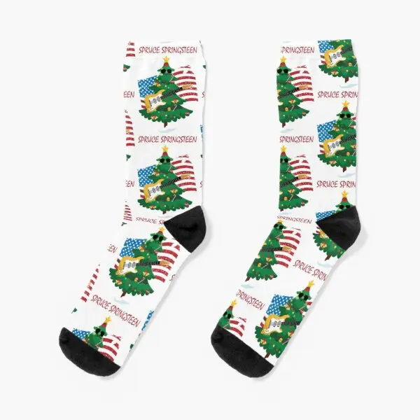 

Spruce Springsteen Crew Socks Short Women Mens Autumn Cute Comfortable Winter Ladies Black Cartoon Pattern Girls Breathable