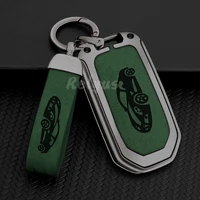 metal leather key case cover for honda civic cr v hr v xrv agreement jode crider odyssey key protector holder auto accessories
