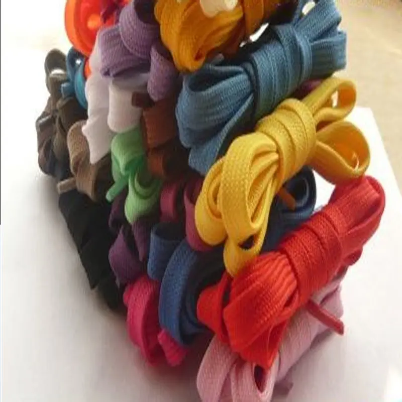 

KKG Double-Layer Thickened Flat Lacing Casual Shoes Canvas Shoes Board Shoes Athletic Shoe Laces Black White