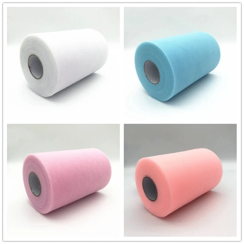 

15cm 100 Yard Tulle Roll Tutu Fabric Birthday Wedding Decoration Baby Shower Sewing Mesh DIY Organza Tutu Girl Skirt Accessories