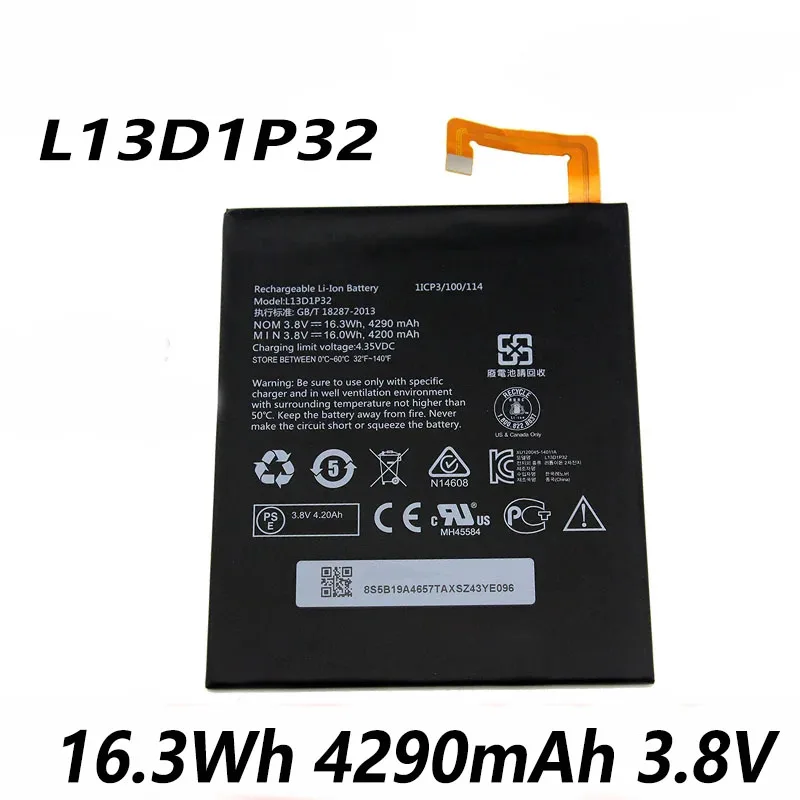 L13D1P32 16.3Wh 4290mAh 3 8 V Аккумулятор для ноутбука Lenovo Lepad A8-50 A5500 Tab S8-50 Series