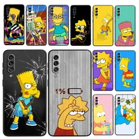 nice simpsons animation phone case for samsung galaxy a73 a72 a71 a70 a53 a52 a51 a50 a42 a41 a40 a33 a32 a31 a30 a30s black