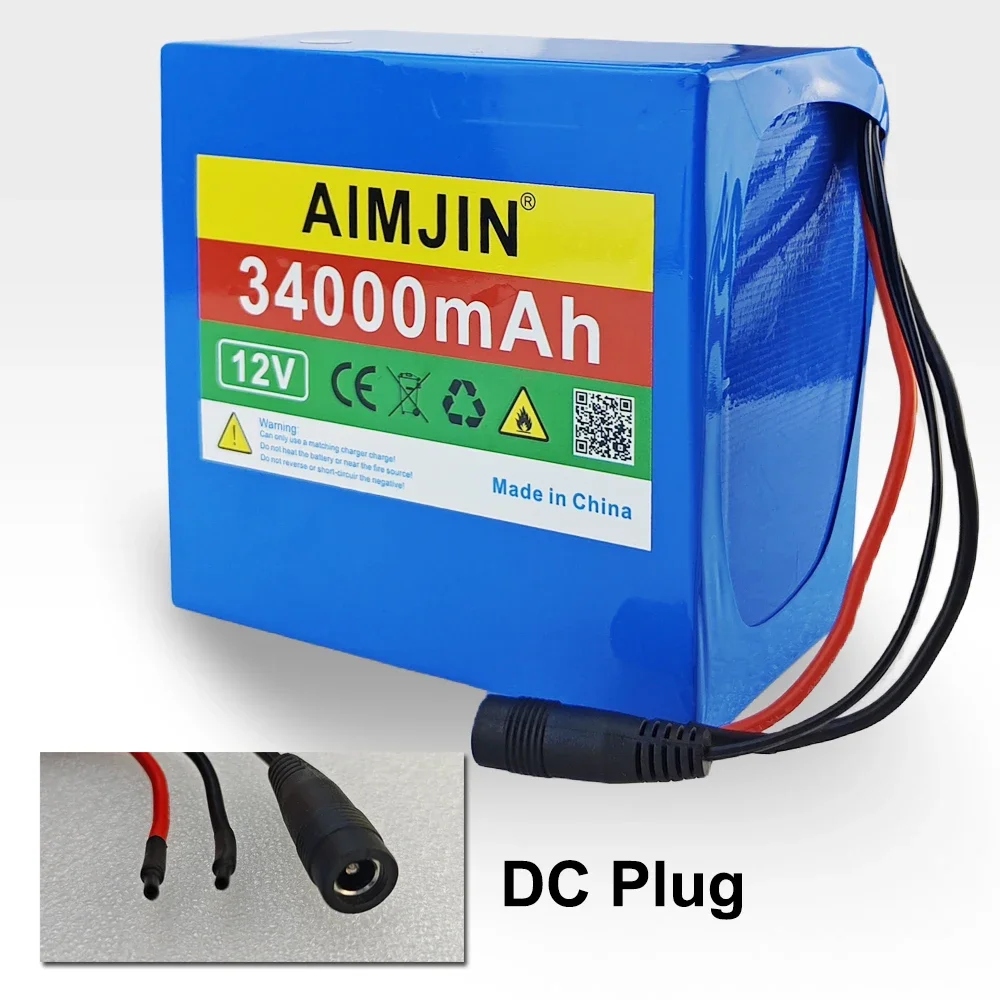 12 В 34AH 18650 3S1 2P литиевый аккумулятор большой емкости тянущийся динамик плеер