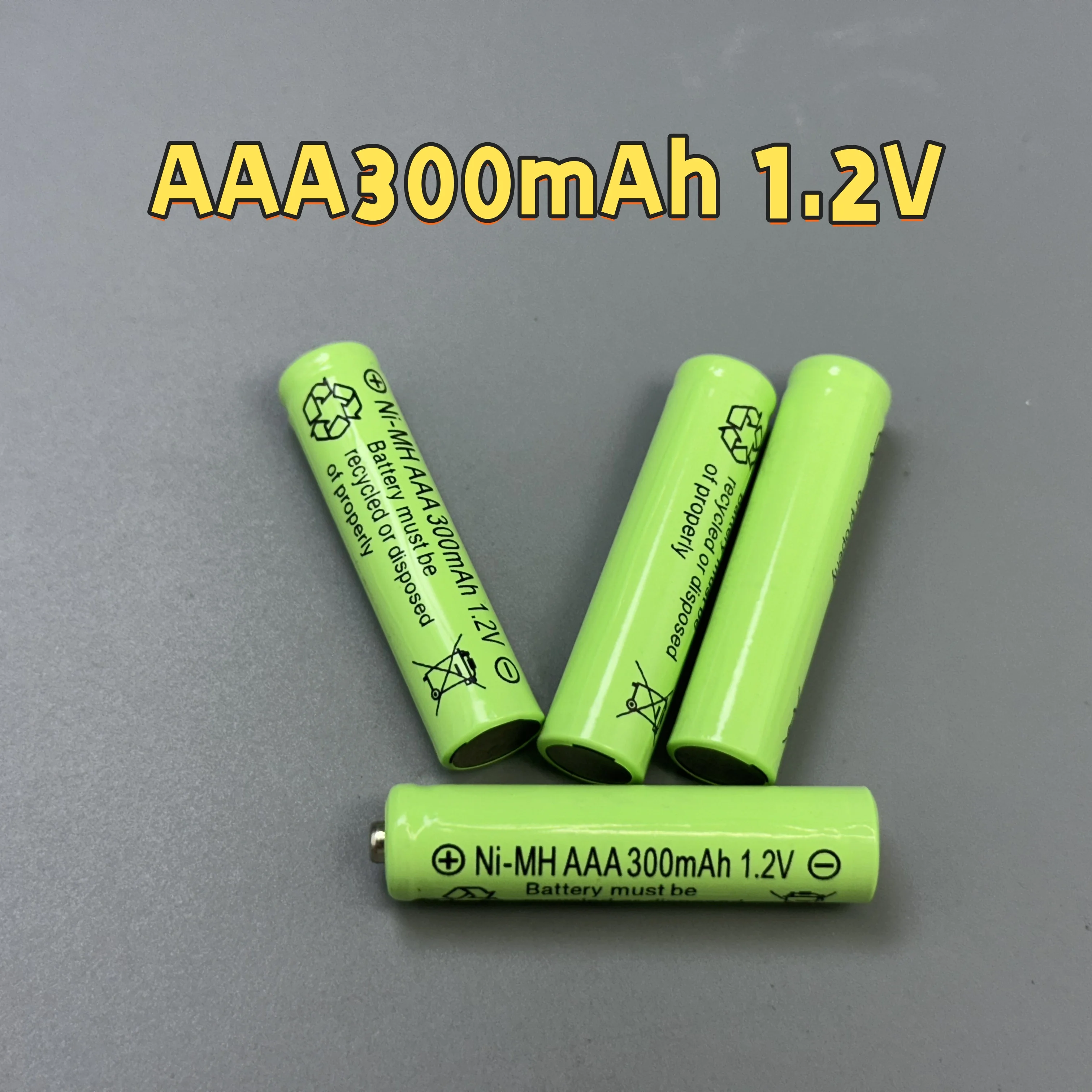 Фото Ni-MH аккумуляторы AAA 300 мАч, 1,2 В, 4 шт., предварительно заряженные, готовые к использованию для игрушечного фонарика с дистанционным управлением - бесплатная доставка №3