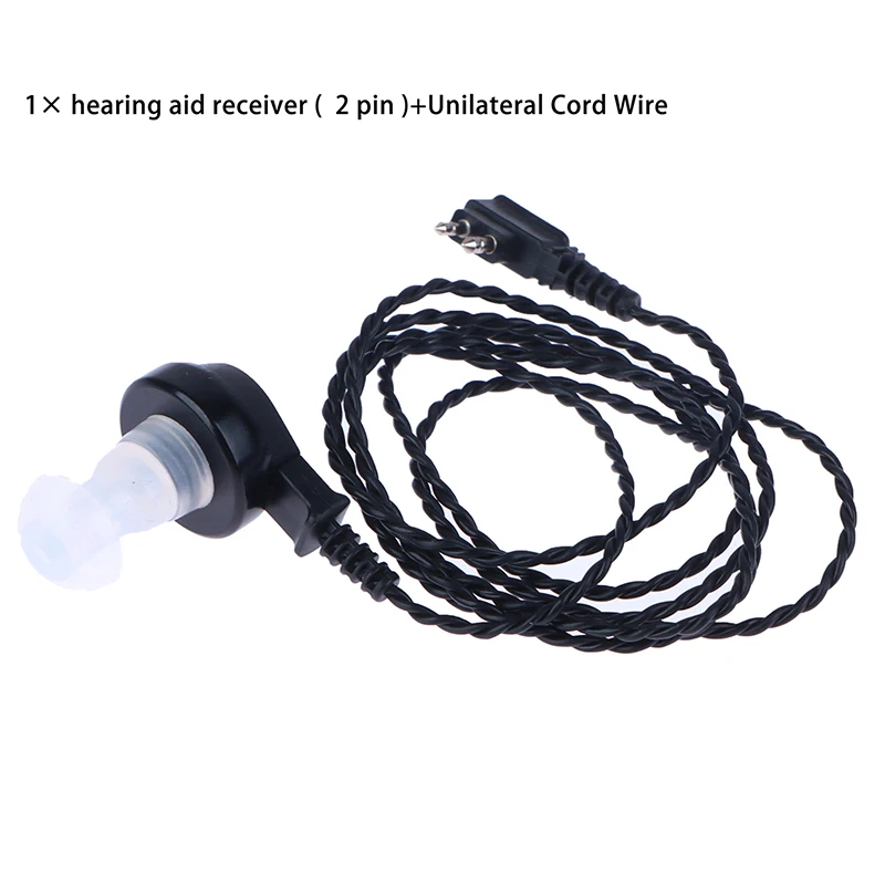 

1Pcs Hearing Aid Unilateral Cord Wire+BTE Hearing Aid Receiver Amplifier Speaker