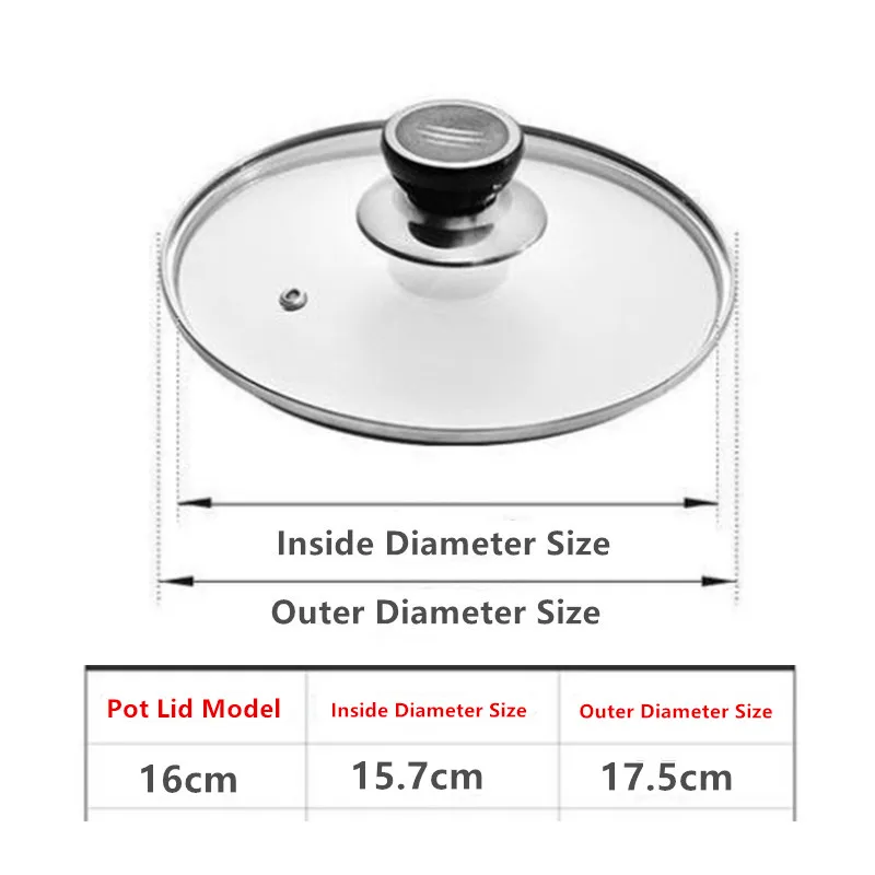 

Крышка для кастрюль из закаленного стекла 16-32 см