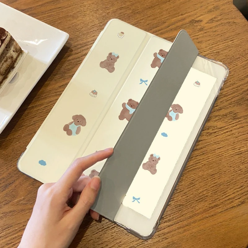 Чехол-держатель для карандашей Funda для IpadAir 5th 4th IPad 10.2, чехол 789th Generation 2017, 2018, 9,7-дюймовый галстук-бабочка с милым мультяшным медведем (art.: 3920cf47ffc36) - 3920cf47ffc36