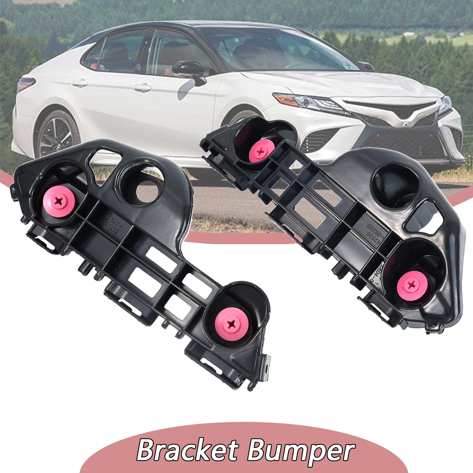 

52536-06210 52535-06210 пара передний левый правый бампер направляющий кронштейн крепление решетка Фиксатор для Toyota Camry 2018 2019 2020 2021