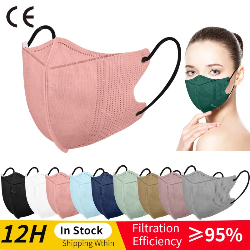 3D маска ffp2 mascarillas kn95 certificadas ffp2mask KN 95 многоразовые маски для лица fpp2 защита тушь ffpp2