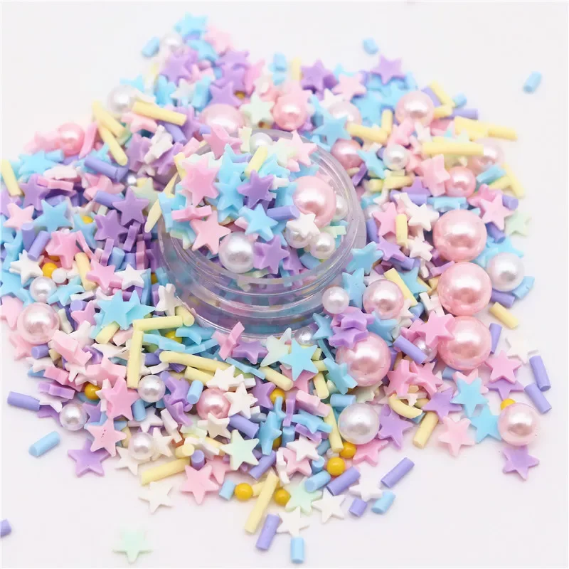 

New Polymer Clay Sprinkles Slices Mixed Color Small Fresh Beaded Boxi Slime Accessories DIY Hairpin Crafts Making Decoration 10g