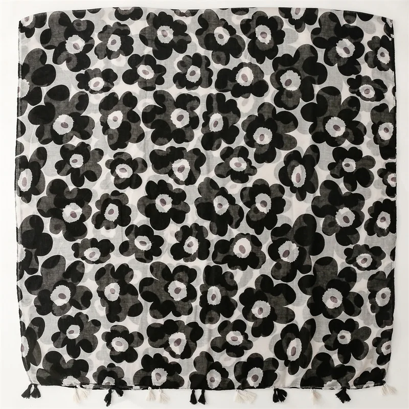 Модный шарф с леопардовым принтом Тигр Леопардовый хлопковый Конопляный в