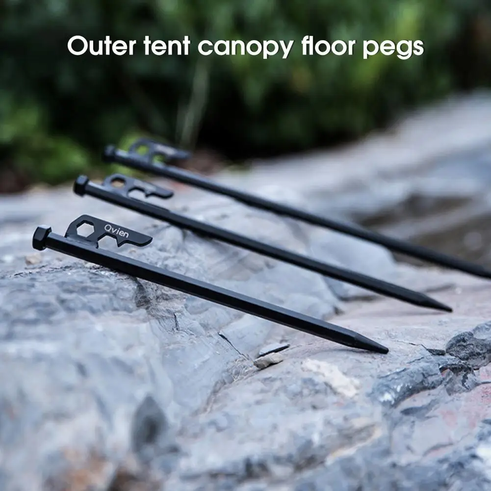 

Колышки для палатки из сверхпрочной стали, колышки для палатки с крючком, шестигранная призма, кончик с острыми кончиками, устойчивый к коррозии, заземляющий гвоздь для палатки