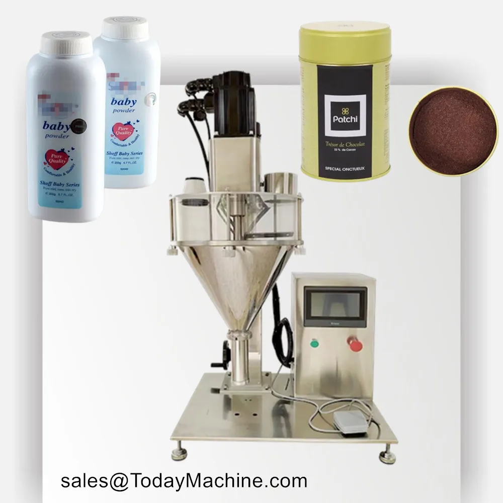 

Semi Automatic Coffee Milk Powder Soya-bean Milk Powder Filler Auger Screw Powder Filling Machine