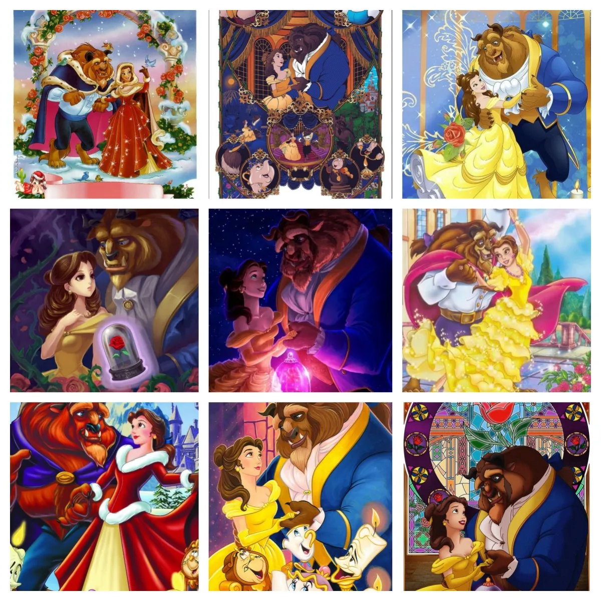 

Алмазная живопись Мари Красавица и Чудовище «сделай сам», 5D, Дисней, принцесса, полная круглая Алмазная мозаика, вышивка крестиком, Ки