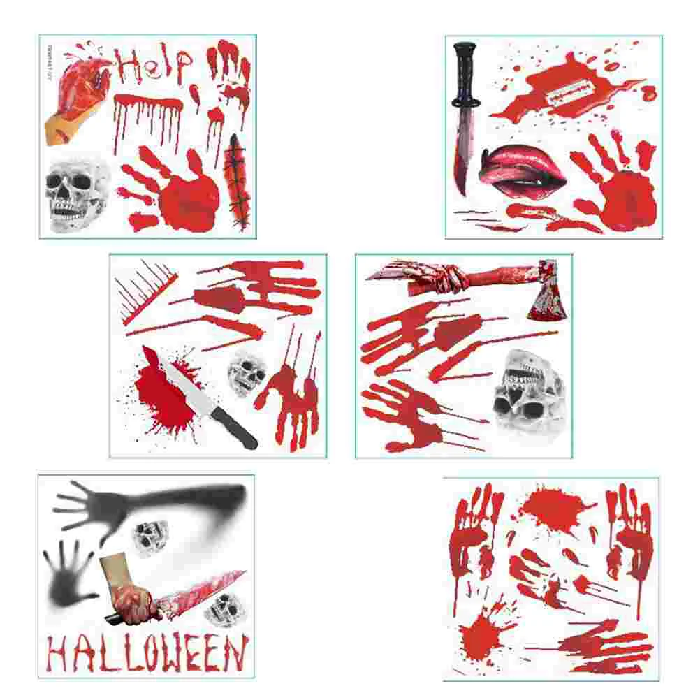 

Decor Scary Window Bloodyclings Sticker Party Decorations Decal Creepy Stickers Blood Gel