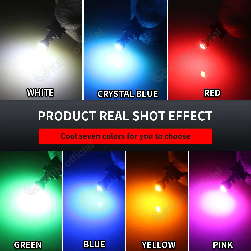 KEIN 8 шт. T5 Светодиодная Лампочка W3W без полярности приборной панели автомобиля