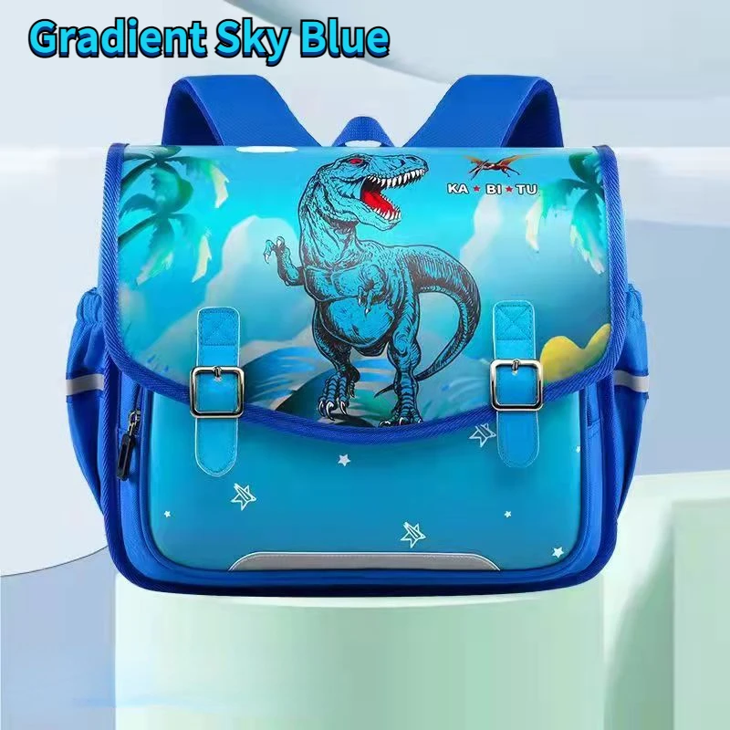 Girls Boys Gradient Color Horizontal British Style Backpacks New Children Fashion Unicorn Dinosaur Large Primary School Bags Hot